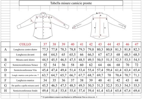 Taglie camicie: guida alle misura per uomo/donna